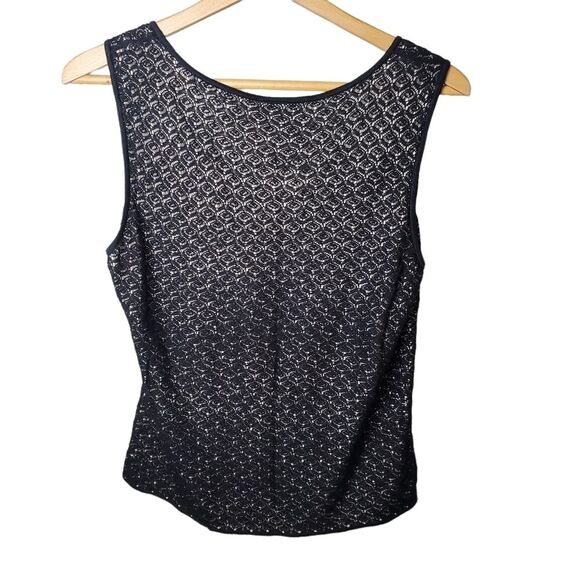 Talbots Silk Lace Overlay Sleeveless Top Size Large - Picture 3 of 7